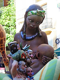 black woman with baby