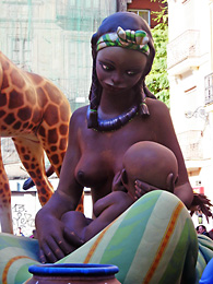 black woman with baby