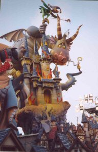 Dragon and jester.