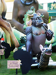 gorilla and crocodile