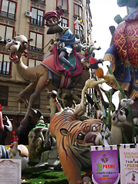 arab riding a camel. tiger 