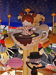 girl in chocolate cup