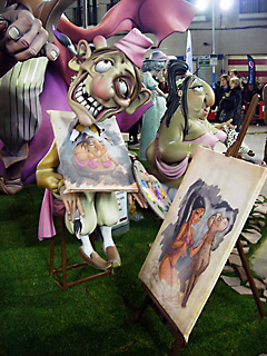  painter with painting in head