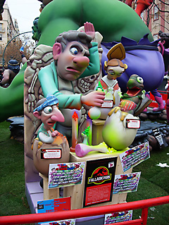 los dinosaurios falleros en fallasic park