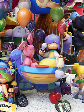 children in balloon