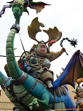 guerreros sobre dragón