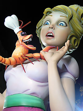 lobster and woman