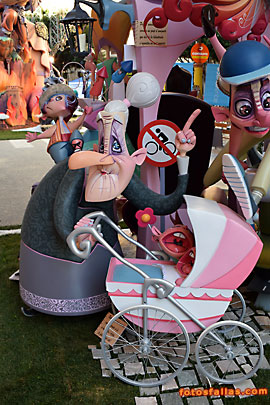 Grandmother with baby cart
